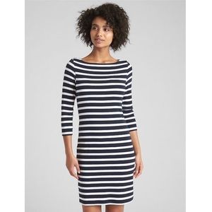 Gap navy/white striped boatneck knit dress